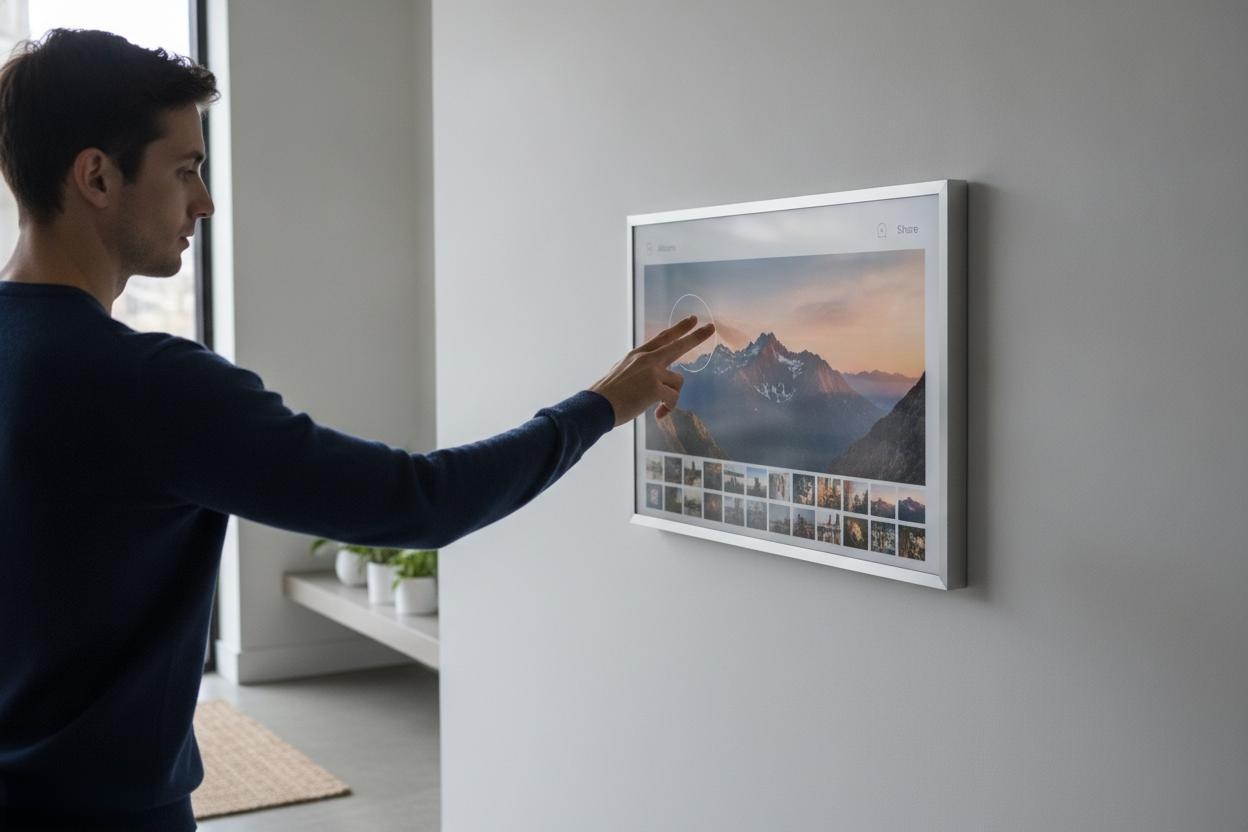 Transparent touch film technology integrated into a smart interactive glass display solution