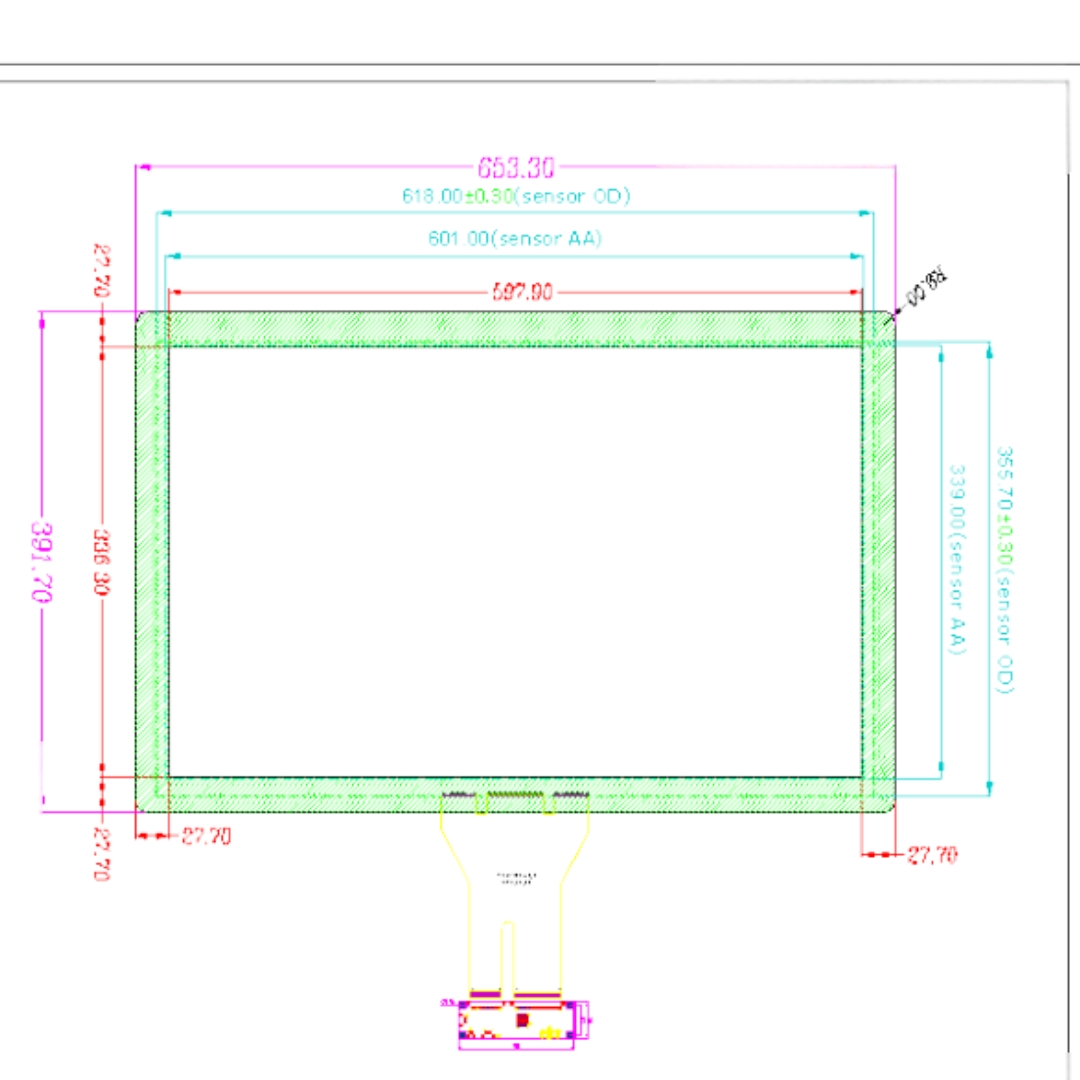 27 inch interactive touch foil film