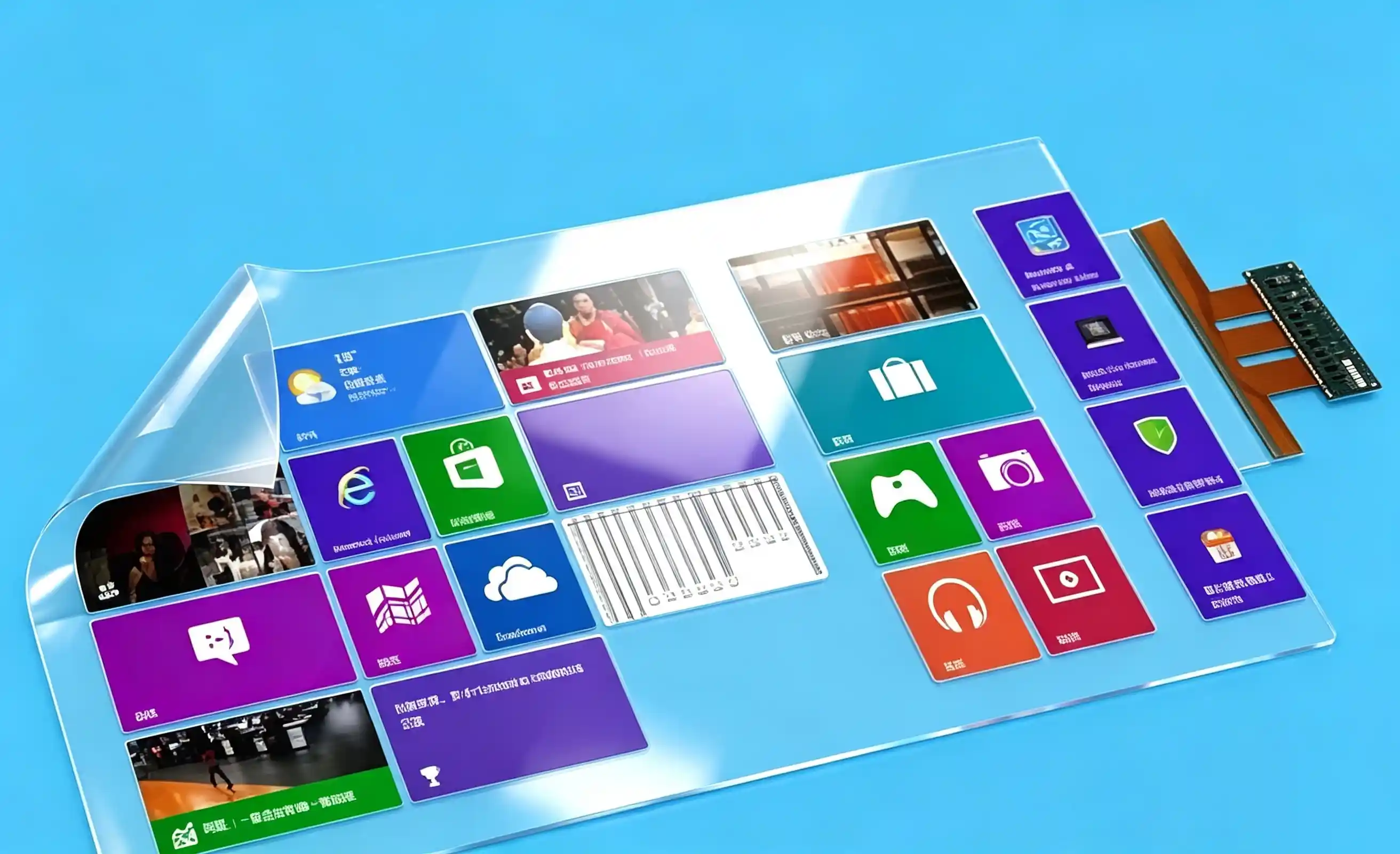 Borderless touch film design