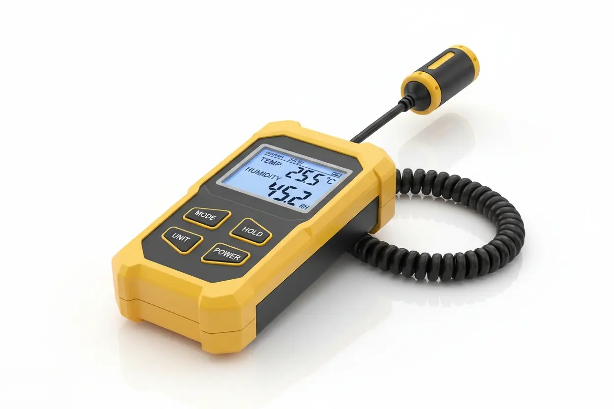 Pharmaceutical cold chain temperature humidity meter with ISO calibration