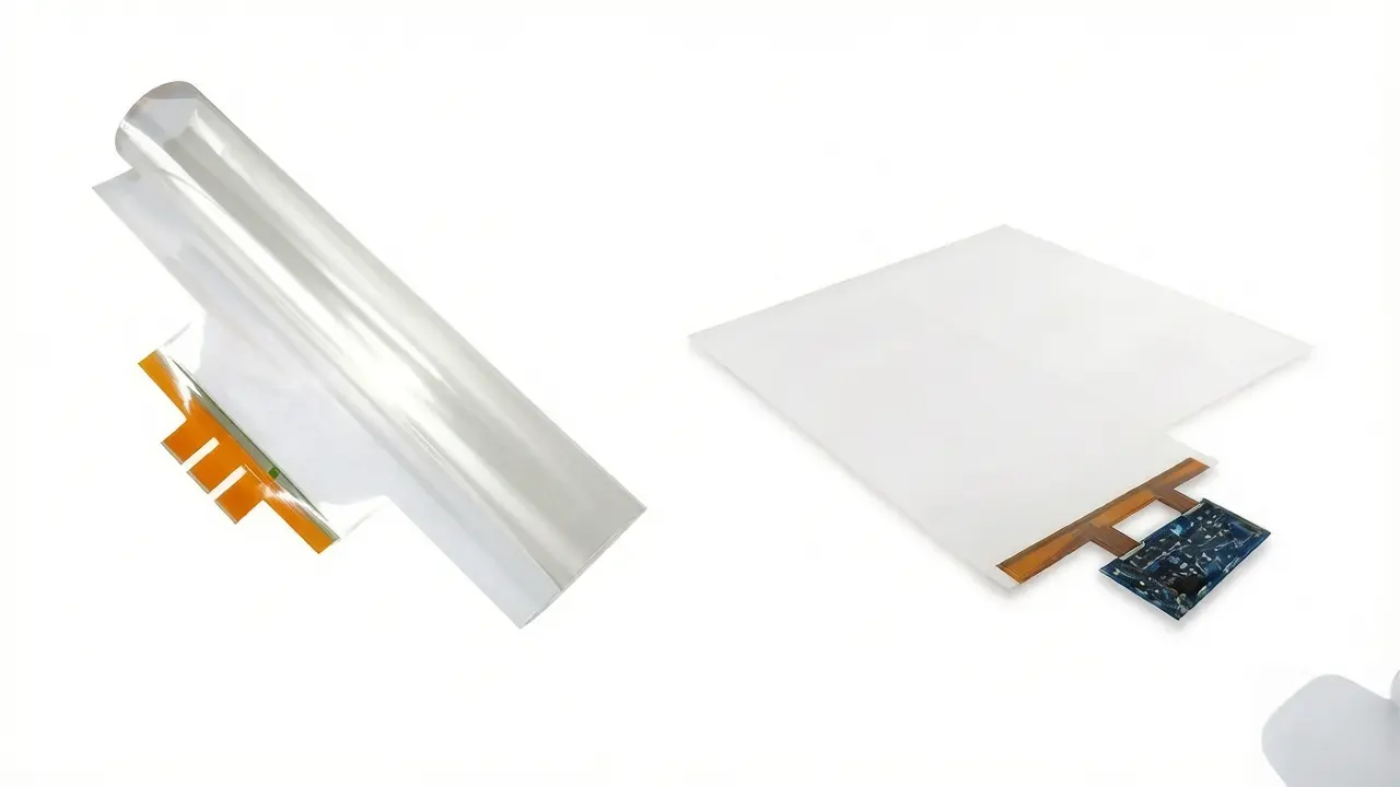 Standard projected capacitive touch foil films in 18 to 65 inches for display and glass integration