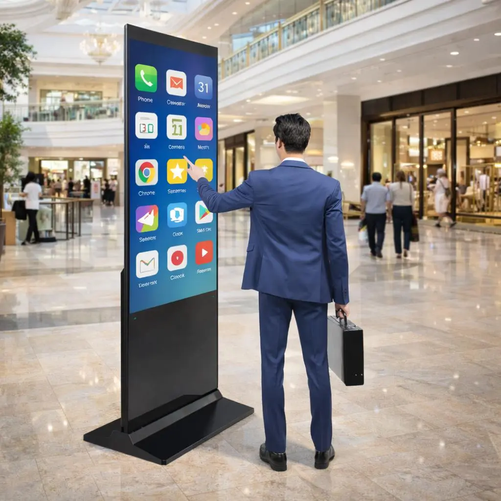 Interactive touch foil kiosk display